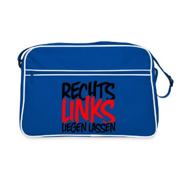 Leave the right to the left - Retro Bag - blue/white - Front