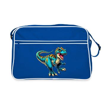 Dinosaur - Retro Bag - blue/white - Front