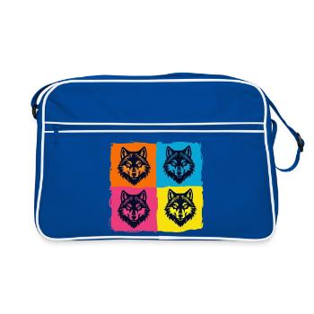 Wolves - Retro Bag - blue/white - Front