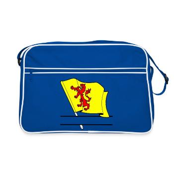 Drapeau de la Hollande-Méridionale - Sac Retro - bleu/blanc - Devant