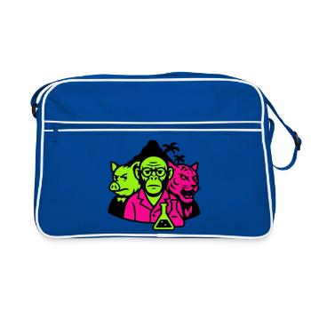 Île étrange - Sac Retro - bleu/blanc - Devant