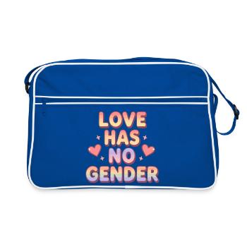 L’amour n’a pas de genre – Conception de typographie arc-en-ciel - Sac Retro - bleu/blanc - Devant