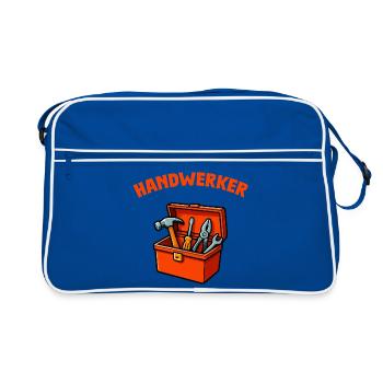 Motif de la boîte à outils Craftsman - Sac Retro - bleu/blanc - Devant