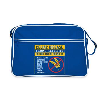 Celiac Disease Gluten Free - Retro Bag - blue/white - Front