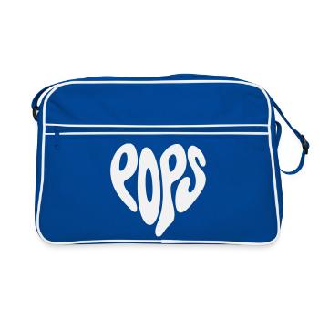Pops - Small Heart (Custom Color) - Retro Bag - blue/white - Front