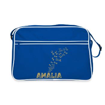 Gift for Amalia - Retro Bag - blue/white - Front