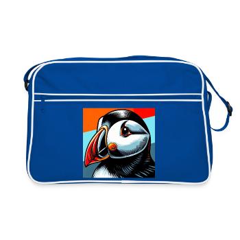 puffin - Retro Bag - blue/white - Front