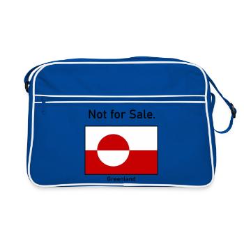 Non à vendre - Drapeau du drapeau du Groenland de Grönland - Sac Retro - bleu/blanc - Devant