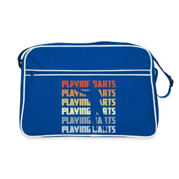 Play Darts Vintage Look - Retro Bag - blue/white - Front