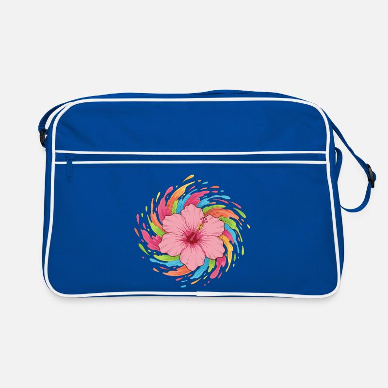 Tourbillon de couleur de l’hibiscus Sac Retro