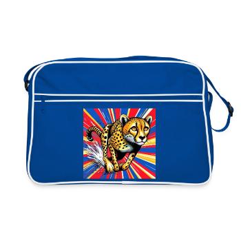 guépard - Sac Retro - bleu/blanc - Devant