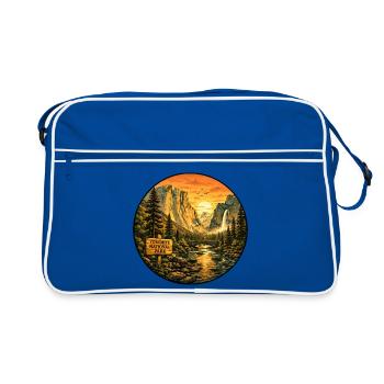 Parc national de Yosemite, Sunset, Californie - Sac Retro - bleu/blanc - Devant