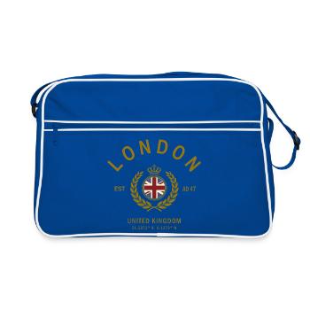 London Crown Emblem - Retro Bag - blue/white - Front