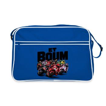 ET BOUM - Sac Retro - bleu/blanc - Devant