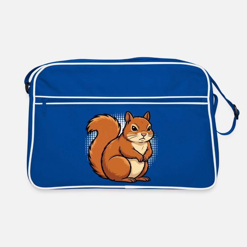 Eichhörnchen Eichhorn Eichhörnchenliebhaber Nager Retro Tasche
