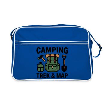 Randonnée en sac à dos Randonnée Scout Camping - Sac Retro - bleu/blanc - Devant