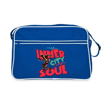 Inner City Soul – Straßenkultur Grafikdesign - Retro Tasche - Blau/Weiß - Vorne