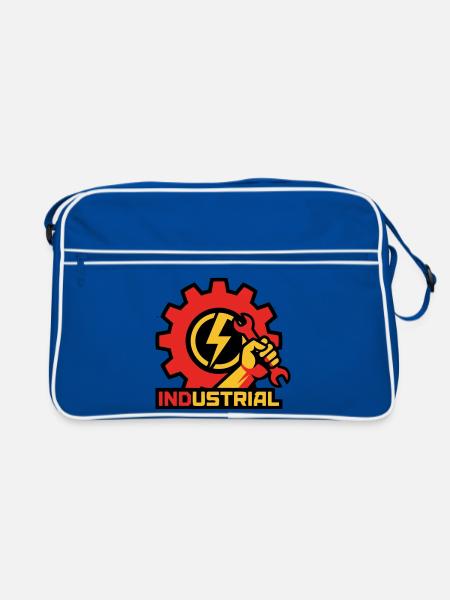 Electrician Gear Logo - Sac Retro - bleu/blanc - Devant