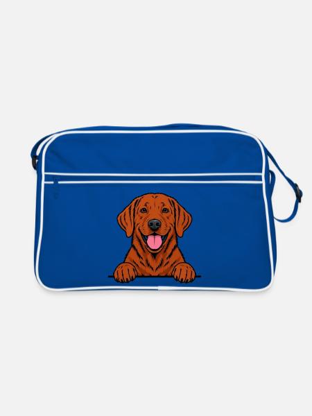 Foxred Labrador - Retro Tasche - Blau/Weiß