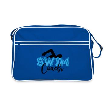 Entraîneur de natation entraîneur de natation club de sport - Sac Retro - bleu/blanc - Devant