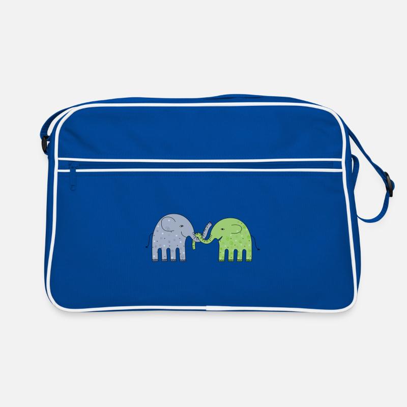 Paire d'éléphants, éléphants Sac Retro