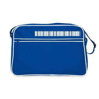 anonymous barcode - Retro Tasche - Blau/Weiß - Vorne