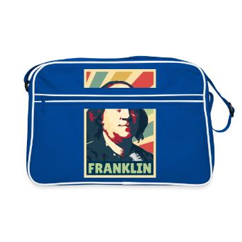 Benjamin Franklin Colors Vintage - Sac Retro - bleu/blanc - Devant