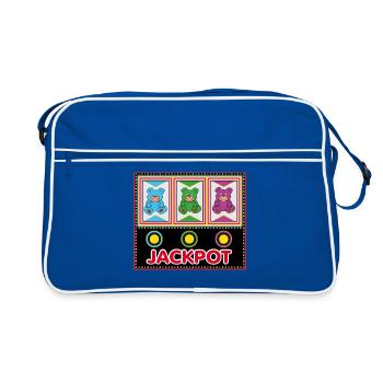 Jackpot avec des ours en peluche - Sac Retro - bleu/blanc - Devant