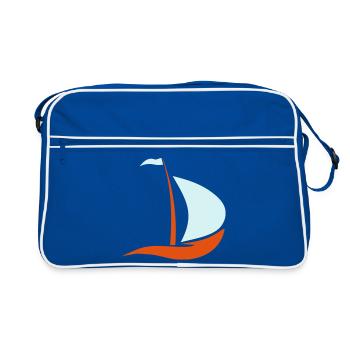 bateau à voile - Sac Retro - bleu/blanc - Devant