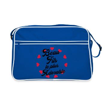 Beau Fils - Beau-Fils - Famille - Mariage - Tshirt - Retro Bag - blue/white - Front