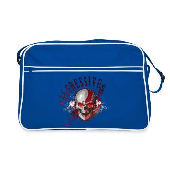 Crâne crâne - Sac Retro - bleu/blanc - Devant