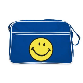 Smile - Retro Bag - blue/white - Front