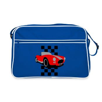 Red Classic Roadster Shelby Cobra - Retro Bag - blue/white - Front