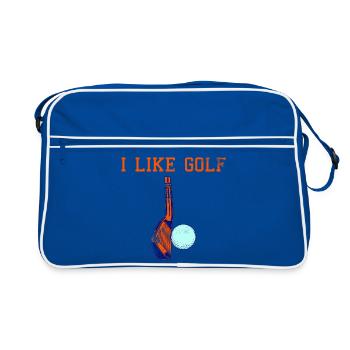 Ich liebe Golf - Retro Tasche - Blau/Weiß - Vorne