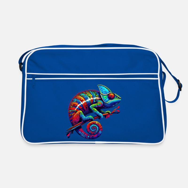 Caméléon - Sac Retro - bleu/blanc