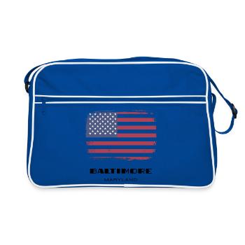 Baltimore, Maryland, USA - Retro Bag - blue/white - Front
