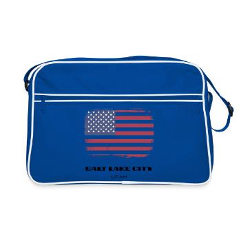 Salt Lake City, Utah, États-Unis - Sac Retro - bleu/blanc - Devant