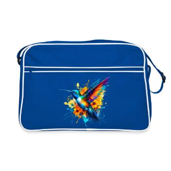 Hummingbird - Retro Bag - blue/white - Front