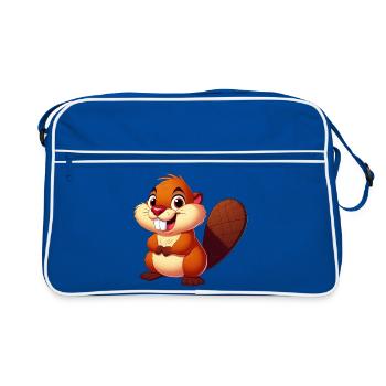 Beaver - Retro Bag - blue/white - Front