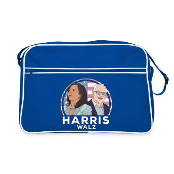 Harris Walz Election - Retro Bag - blue/white - Front