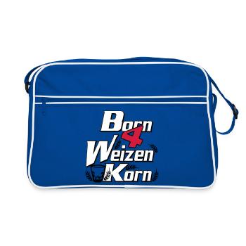 Wheat grain - born 4 grain - Party Fun --- - Retro Bag - blue/white - Front