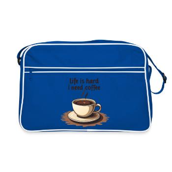 Tasse à café avec motivation par texte - Sac Retro - bleu/blanc - Devant