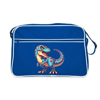Dinosaur - Retro Bag - blue/white - Front