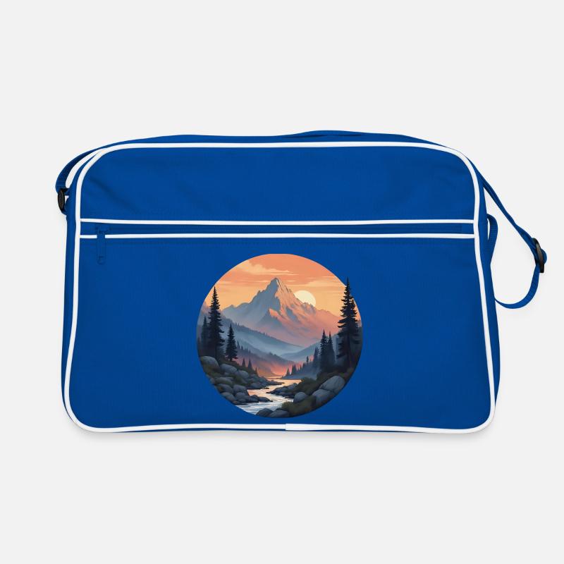 Mountain Landscape at Sunset Retro Bag