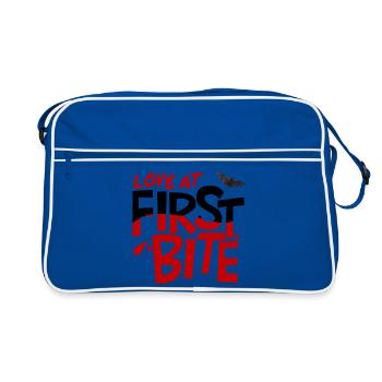 Coup de foudre à la première bouchée - Sac Retro - bleu/blanc - Devant