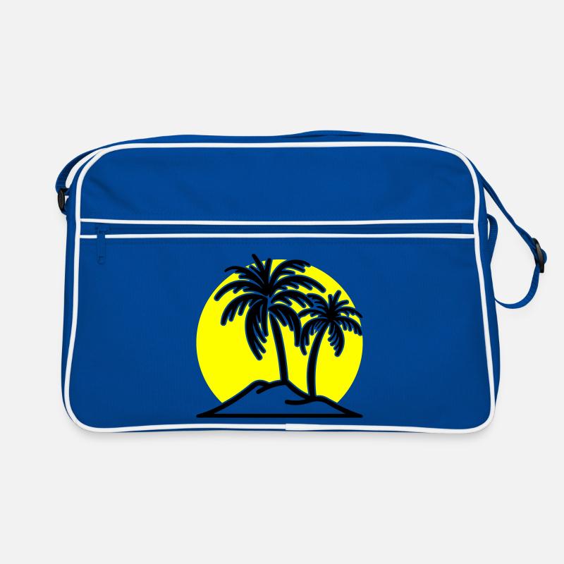 Palmier symbole île de plage Sac Retro