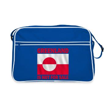 Grönland, Grönland, Arktis, Nuuk - Retro Tasche - Blau/Weiß - Vorne