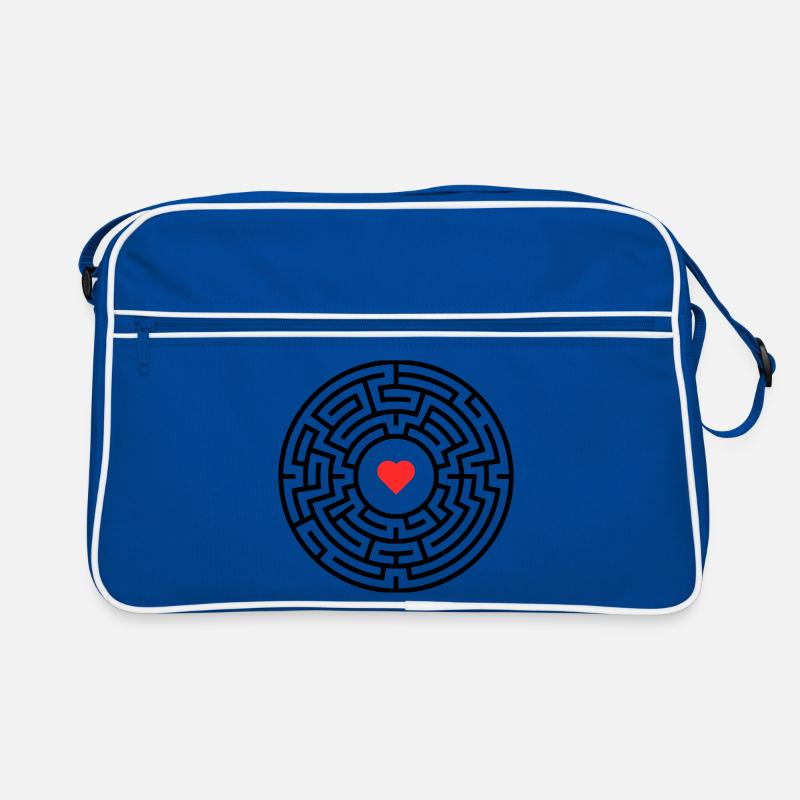 Labyrinth Herz Irrgarten Retro Tasche