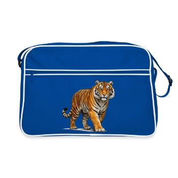 Faune sauvage du tigre sauvage - Sac Retro - bleu/blanc - Devant