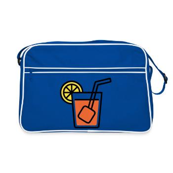 Vacances d’été aux filles avec cocktail à l’orange - Sac Retro - bleu/blanc - Devant